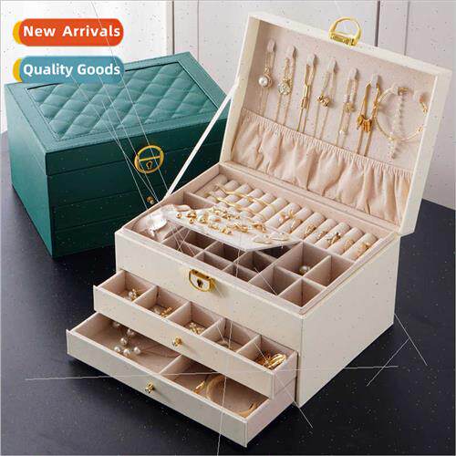 Jewellery box diamond pattern multifunctional multi-drawer j
