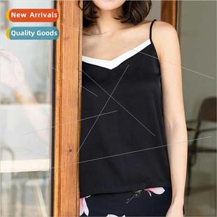 Camisole undershirt female silk Korean sexy solid color simp