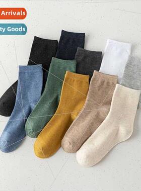 2023 new spring autumn winter men solid color cotton vintage