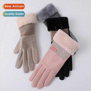 Warm gloves women D271 winter new cashmere padded thickened