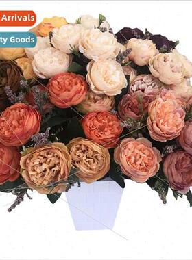 Vintage simulation flowers fake flowers Peony Persian Rose h