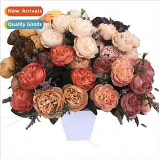 Vintage simulation flowers fake flowers Peony Persian Rose h