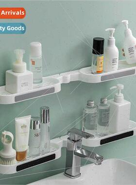 Bathroom collapsible organizer no-hole installation countert