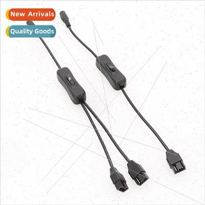 Computer Fan External Power Adapter Cable wh Swch DC5.5x2.1m