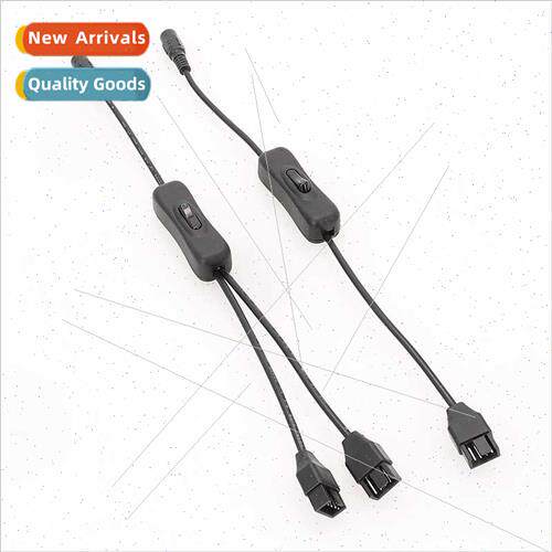 Computer Fan External Power Adapter Cable wh Swch DC5.5x2.1m