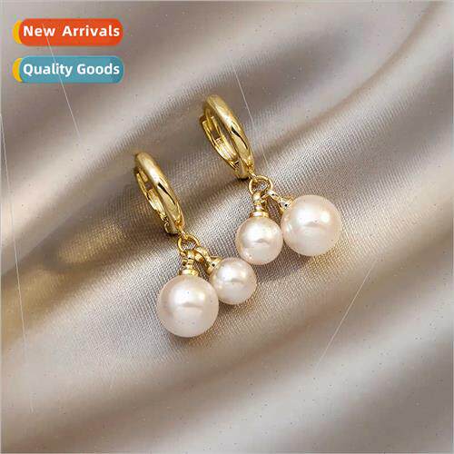 Koreasimple pearl earrings ins cold wind new simple versatil