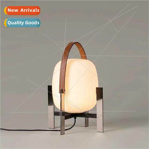 Scandinavian antique leather table lamp Japanese surprised s