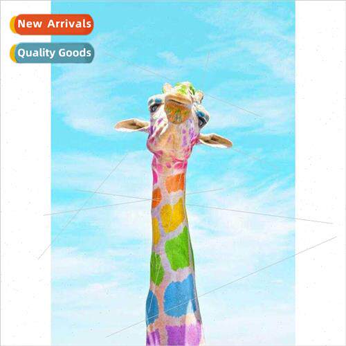 New painted giraffe diamond painting modern living room full