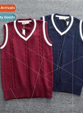 New college Brish JK unim V-neck men women twist between col