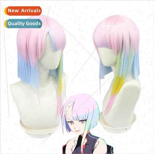 Cyberpunk edgewalker lucy cos wig lucy runner heroine cospla