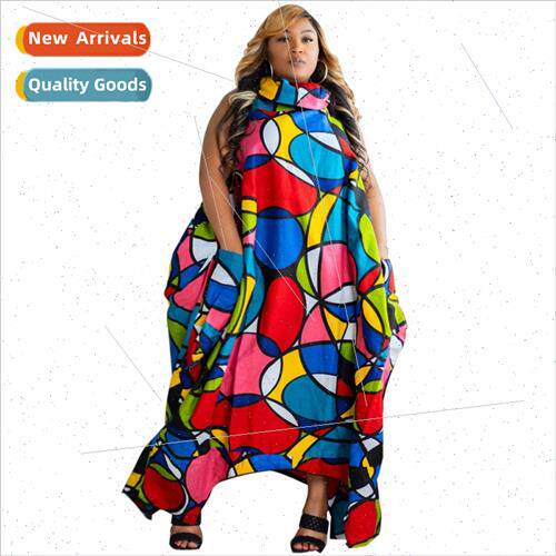 Boubou African Dress Women Tradional Turtleneck Robes 2022