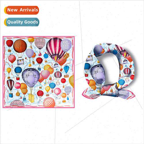 53cm small square scarf silk scarf sweet balloon printing si