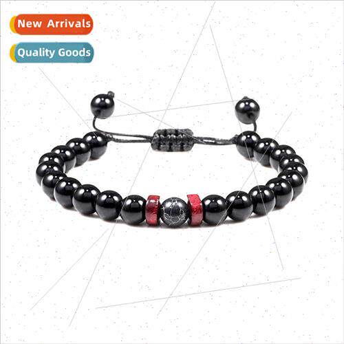 Wooden beads spacer beaded bracelet Glossy tiger eye snowfla