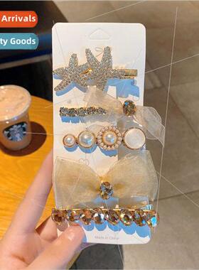 de rhinestone mesh hairpin small clip headdress hairpin girl