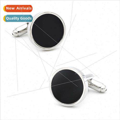 High-grade  classic simple French special cufflinks baked bl