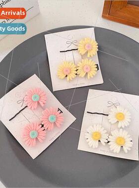 Japan daisy small flowers bangs clip sweet girl cute side cl