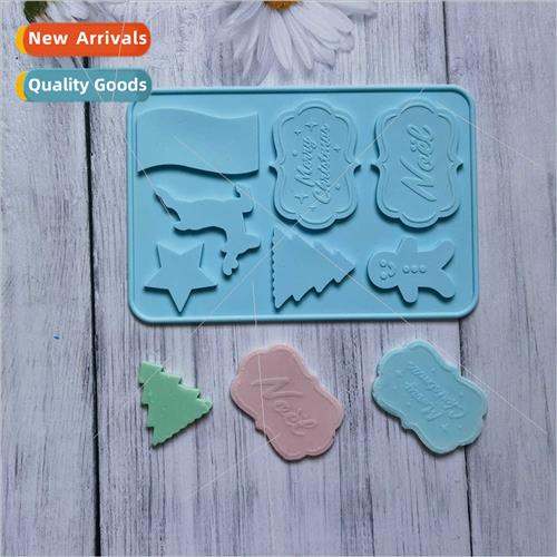 7pcs Christmas Cards 71 Chocolate licone Molds Cake Pudding