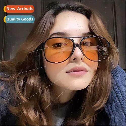 new Europe nd retro double beam sunglasses men women ins oce