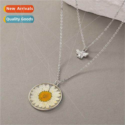 Europe dried flowers daisy jewelry creative fashion versatil