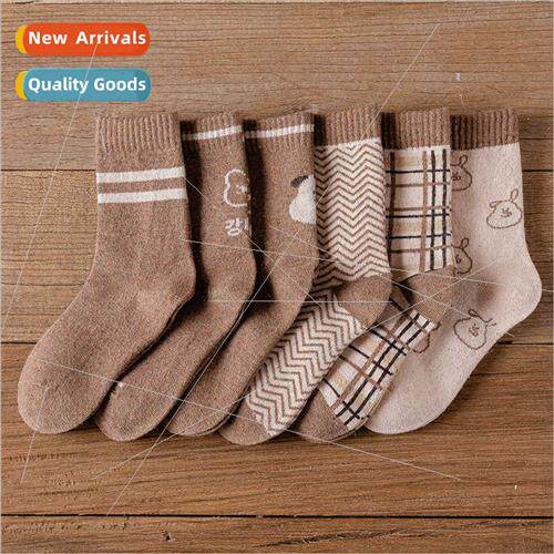 Socks women fall winter thickened padded stockings cute cart