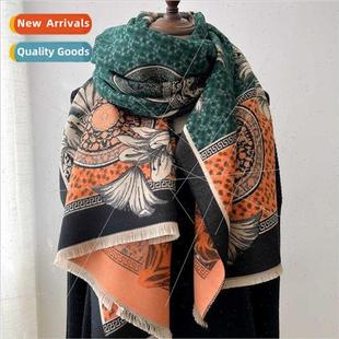 printing tassel cashmere faux new ethnic Winter scarf