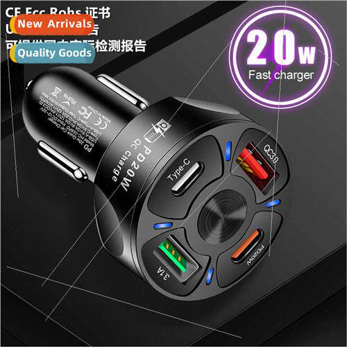 Dual line 20W PD+QC3.0 3.1A 2USB fast car charger car charge