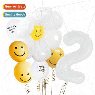 whe number happy small birt simple daisy set New combination