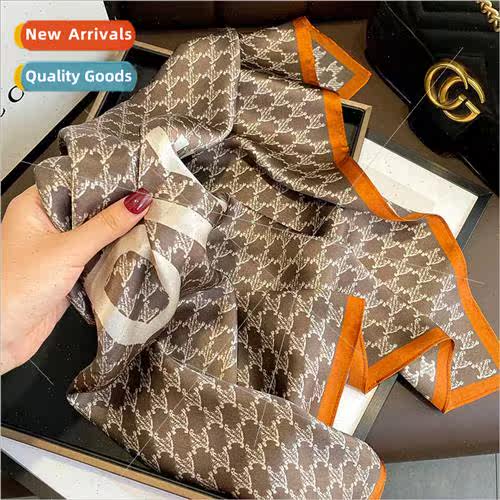 New geometric letters 68cm small square scarf silk silk scar