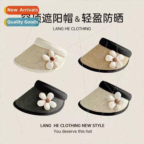 Small flowers hollow top sun hat female  summer straw hat Ko