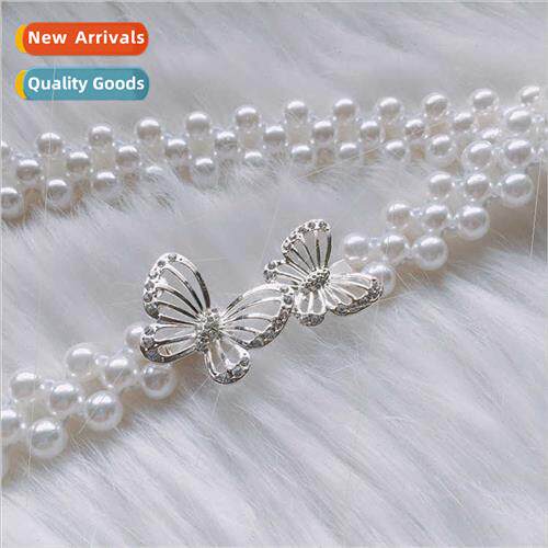 Women Sweet Waist Chain Dress Stchy Belt Decorative Accessor