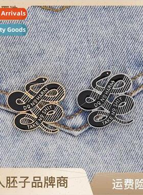 Europe Uned States creative brooch American students mantra