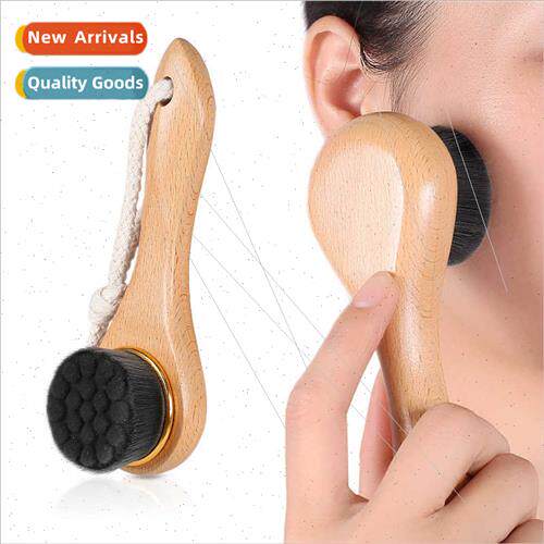 SPA Facial Cleansing BrushBeech Wood Long Handle Nasi Cleans
