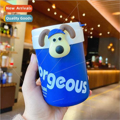 Cute insulated cup ins high color value coffee cup new Girls