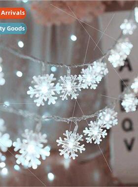 LED Creative Snowflake ghts String Solar Decoration ghts Fla