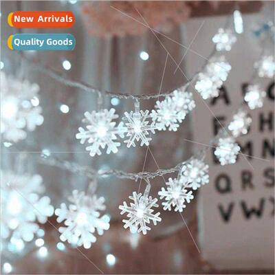 LED Creative Snowflake ghts String Solar Decoration ghts Fla