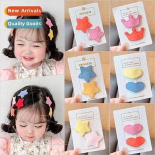 pentagram hair clips Cute card trumpet children baby
