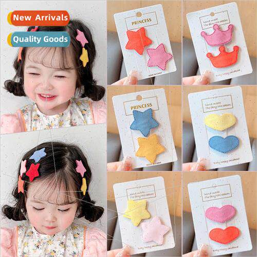 Cute baby trumpet pentagram hair clips children hair card Ko