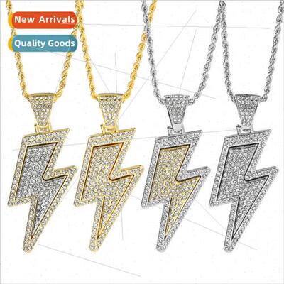 New Europe Uned States new rhinestone lightning pendant neck