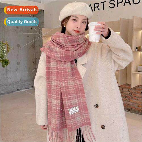 New circle yarn plaid scarf fall winter men women couples st