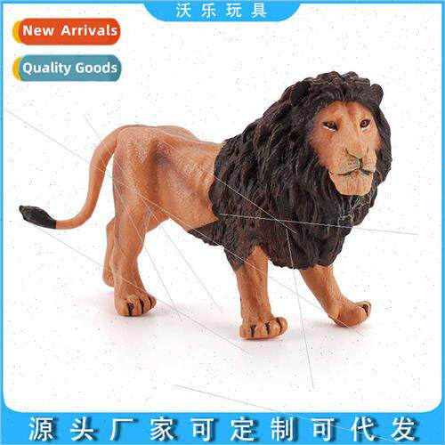 Wildlife solid static ornament model red male lion simulatio
