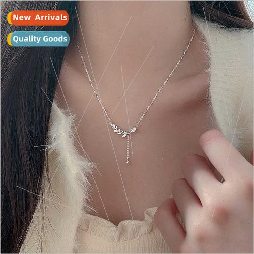 Flash Diamond Wheat Necklace Women Healing Sweet Delicate Sm