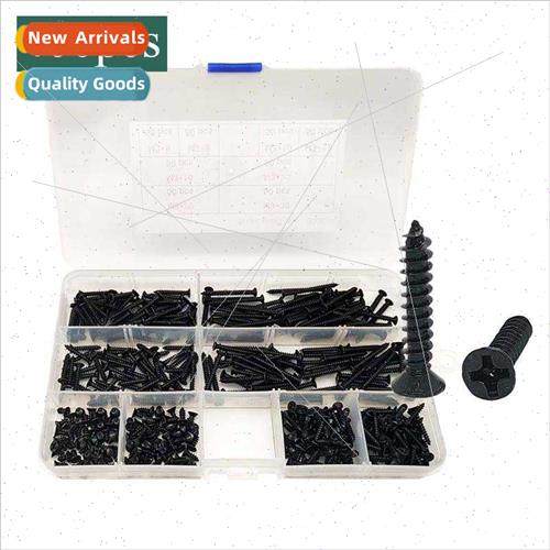 400pcs boxed blackened Phillips self-tapping screws -tapping