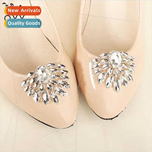 Creative Europe full diamonds decorative shoe flowers simple