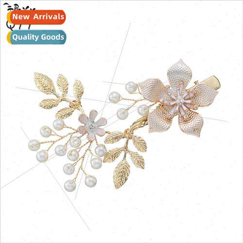 Korean new alloy five-leaf petal side clip wedding dress acc