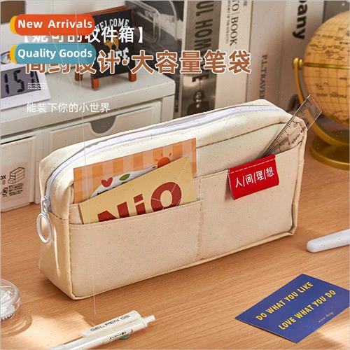 Pen Pouch mple Japan large-capacy canvas handbag Multi-funct