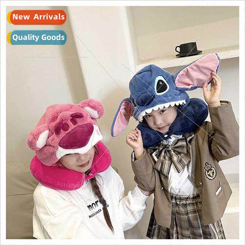 Hooded u-shaped pillow Stch students memory foam nap artifac