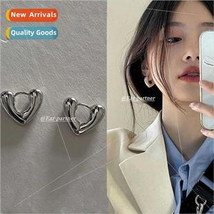 heart hollow level ins cold high gold niche Europe earrings