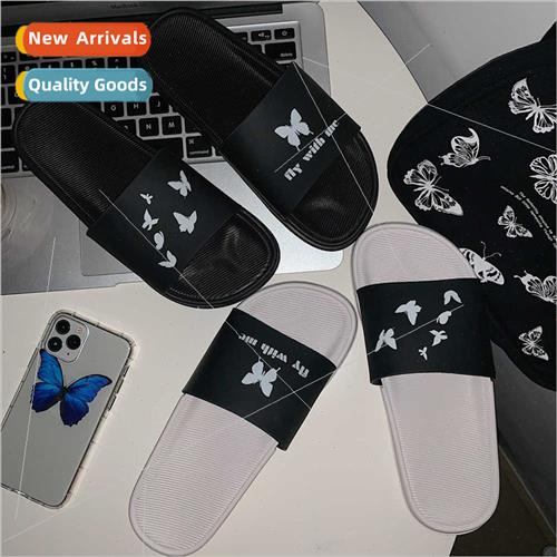 2022 new ins tide Harajuku wind butterfly sandals slippers f