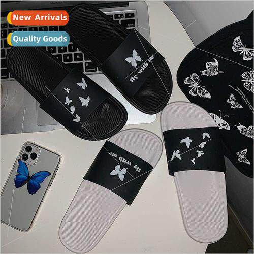 2022 new ins tide Harajuku wind butterfly sandals slippers f