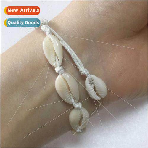 Men women  woven bracelet anklet shell pull rope bracelet cr
